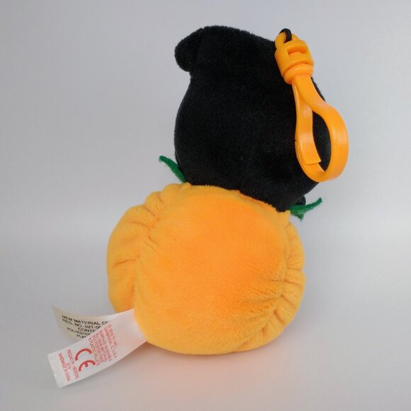 2018 TY Beanie Boos Halloweenie Beanies SPOOKY Grim Reaper w/Pumpkin Key Clip - Picture 4 of 5